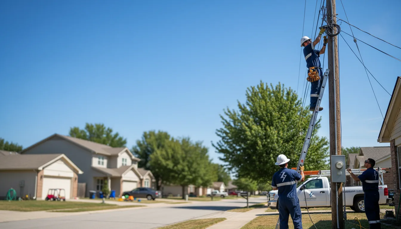 Residential electrician providing installation services in High Ridge, MO